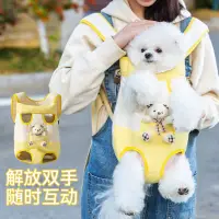 在飛比找蝦皮商城精選優惠-【解放雙手】黃色卡通可愛玩偶小熊胸前包 外出便攜貓包 小型犬