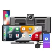 YUEHOO 10.26 Inch 2 Lens 4K Car Radio Player GPS Stereo Android Auto Wireless Carplay Dash Cam Wireless Recorder Dual-Ch