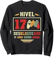 [X.Style] 17th Birthday Spanish Level 17 CumpleaÃƒ¯Ã‚¿Ã‚½os 17 AÃƒ¯Ã‚¿Ã‚½os EspaÃƒ¯Ã‚¿Ã‚½ol Sweatshirt ds428 Sweater (2XL) Black