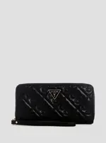 GUESS Black Adelasia Large Zip Around Wallet