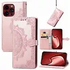 Pink Totem Wallet Phone Case For Xiaomi POCO OPPO Vivo Redmi Infinix Motorola