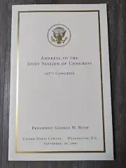 George W Bush White House Issue Address Joint Session Of Congress 9-11 Attacks