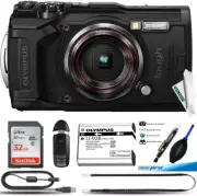 Olympus Tough TG-6 12.0MP Point & Shoot Digital Camera - Black - 32GB Bundle