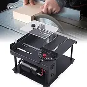 Multifunctional Table Saw, Portable mini Table Saw, Band Saw Blade, 0-90 Angle Cutting, 35MM Cutting Depth, Seven-Speed Adjustable, Suitable for Wood, Plastic, Acrylic Cutting, DIY Model Enthusiasts