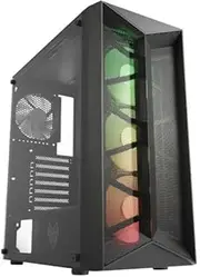 FSP CMT211A Black ATX Tower Case 4 x 120mm Fan Pre-Installed, CPU Cooler Support Upto 160mm, GPU Support Upto 320mm, 7X PCI Slot, 240mm Radiator Supported, Front I/O: 2X USB 2.0 1 X USB 3.0 [CMT211A]