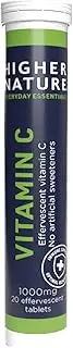 HIGHER NATURE - UK ONLY Fizzy Vit C 1000mg (Stevia) CDU 12x20tba (PACK OF 1)