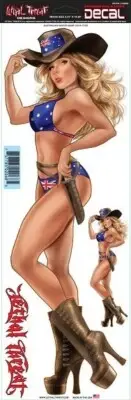 NEW LETHAL THREAT AUSTRALIAN HUNTER BABE DECAL STICKER 6"x16" LT02068