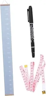 ORFOFE Hanging Height Measuring Ruler for Cartoon Canvas Growth Chart Blue Durable Design for Home Kindergarten Easy to Install for Nursery Decor