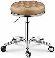 Saddle Stool Ergonomic,Leather Adjustable Rolling Salon Chair,Hydraulic Lift Stool,for Massage Home Office,Bearing Weight 440lbs(Color3)