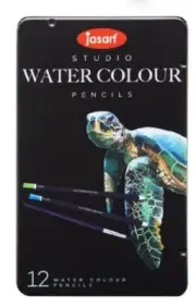 Jasart Studio Art Drawing/Blending Watercolour Pencil Tin Set Non-Toxic