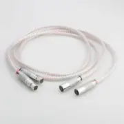 Pair OCC Silver Plated Wire with Rhodium Plated XLR Plug HIFI Audio XLR Cable