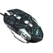 Q8 Optical Mouse Gaming Silent Usb Rechargeable 1600Dpi For Pc Laptop Computer Black
