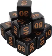 KONTONTY 10Pcs Dice Six Sided Game Dices for Parties Portable Party Favor for Card Playing and Entertainment Activities