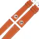 Watchband / HERMES 愛馬仕 質感車線 高級真皮錶帶 橘x白色縫線 / 213-HMA-A34W