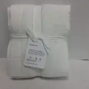 New Pottery Barn WHITE Tencel Lyocell Bed Bedroom Reversible Sham Pillow Cover