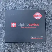 Alpine Swiss Mens RFID Leather Bifold Wallet Billfold Center Flip ID Window