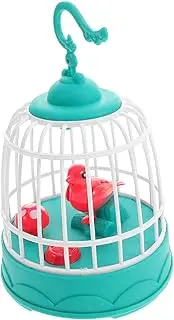 ERINGOGO Singing and Chirping Bird with Realistic Sounds Interactive Electronic Birdcage Simulation for Adults for Home Decor and Birthday Parties