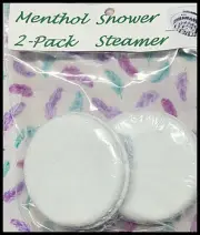 *NEW* Handmade Lrg Menthol Shower Steamers 2-Pak, All Natural Stuffy Nose Relief