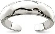 [JewelryWeb] 925 Sterling Silver Faceted Solid Polished Domed toe ring-toe ring for Women