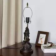 Tiffany 20Inch Height Table Lamp Base Replacement Only European Retro Resin Lamp Base No Shade Replacement Fit for 12 Inch Tiffany Stained Glass Lampshades KeYJ
