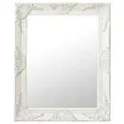 Wall Mirror Baroque Style 50x60 cm White vidaXL