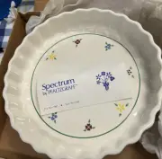 Spectrum by Pfaltzgraff Vickie Hanson Coll. Stoneware 9” Quiche Tart dish 233