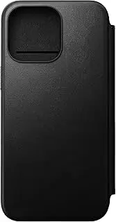 Nomad Ecco Leather Folio Case for iPhone 15 Pro Max, Black