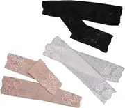 OSALADI 3 Pairs Sunblock Sleeves Sun Sleeves Long Cooling Sleeve Fingerless Gloves Long UV arm Sleeves Driving Sleeves Long Glove Gloves for Working Out Elbow Pads Ladies High Elasticity