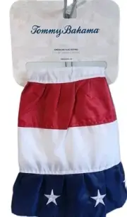 1 Tommy Bahama Bunting Embroidered Handcrafted American Flag July 4th 58x27
