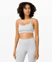 Lululemon Flow Y Wee Are From Space Nimbus Grey Yoga Bra Size US6 / AU10