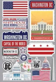 3 Pack Reminisce Jet Setters 3.0 State Dimensional Stickers-Washington,DC JET-05