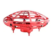 Mini UAV Intelligent Induction Quadcopter UFO Fixed Height Suspended Rotating Flying Saucer Suitable for Children-Red