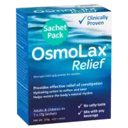 OsmoLax Relief 7 x 17g Sachets Pack Relief of Constipation Hydrating Action