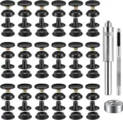 100 Pieces (25Sets) Snap Fastener Kit Tool 15MM Snap Button Kit Snaps for Leathe