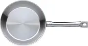 [WMF] 728246031 Frying pan uncoated Ø 24cm Gourmet Plus Made in Germany Pouring Rim Stainless Steel Handle Cromargan Stainless Steel Suitable for Induction Dishwasher-Safe, Silver