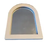 Dollhouse Arched Mirror White Frame Doll House Miniature Mini in Box