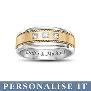 'Timeless Love' Personalised Diamond Men's Ring