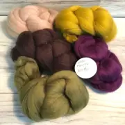 Merino Wool Roving Variety Pack called "Earth" 5 oz