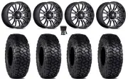 MSA ThunderLips 14" Wheels Machined 30" Intersect Tires Polaris Ranger XP 9/1K