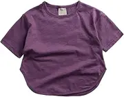 [Generic] 5t Boys Tee Girls Boys Short Classic Loose Short Soft Short Sleeve Solid T Shirt Tee Tops Clothes Kid Long Sleeve Shirt Boy
