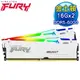 Kingston 金士頓 FURY Beast RGB 獸獵者 DDR5-6000 16G*2 桌上型超頻記憶體(KF560C36BWEAK2-32)《白》(支援XMP3.0、EXPO)