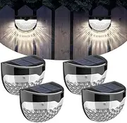 AnnuoYi Outdoor Solar Lights,LED Waterproof Solar Fence Lights,Solar Wall Lights,for Garden/Patio/Driveway Path Outdoor Scene(4 Pack)