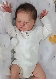 Pinky Reborn Lifelike Reborn Baby Dolls -19 Inch 49CM Realistic Newborn with Hand Root Hair Soft Body Silicone Baby Dolls That Look Real Toy for Kids Age 3+