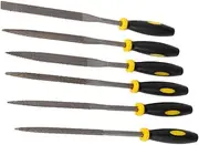 WOONEKY 6-piece Mini Wood Rasp File Set 160x4mm Farrier Rasp Tool for Woodworking Nail File Durable Comfortable Grip