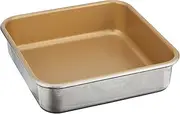 Nordic Ware Natural Aluminum NonStick Commercial Square Cake Pan, Silver, 9 Inch