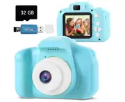 Kids Camera Children Digital Cameras Video Camcorder Toddler Camera for Kids Birthday Gifts for Girls Boys Toys with SD Card 8 million pixels-Blue