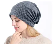 Winter Beanie Skull Hat Baggy Wool Knit Hat Thick Warm Ski Cap