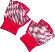 [Outanaya] Fingerless Gloves Half Finger Gloves Bracelet Clasps and Closures Non-Slip Workout Gloves Cotton Gloves Yoga Gloves Knitted Gloves Sport Gloves Sports Gloves Non-Slip Gloves Black