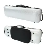 Strong white Carbon fiber Hard violin case Light Durable Password lock 4/4