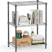 MZG 450 lbs Steel Storage Shelving 3-Tier Utility Shelving Unit Steel Organizer Wire Rack for Home,Kitchen,Office (11.8" D x 17.7" W x 26.3" H)